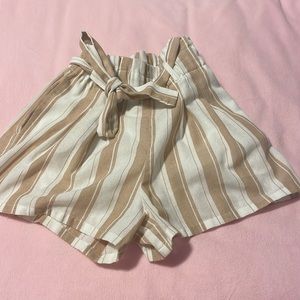 Striped Tan Shorts
